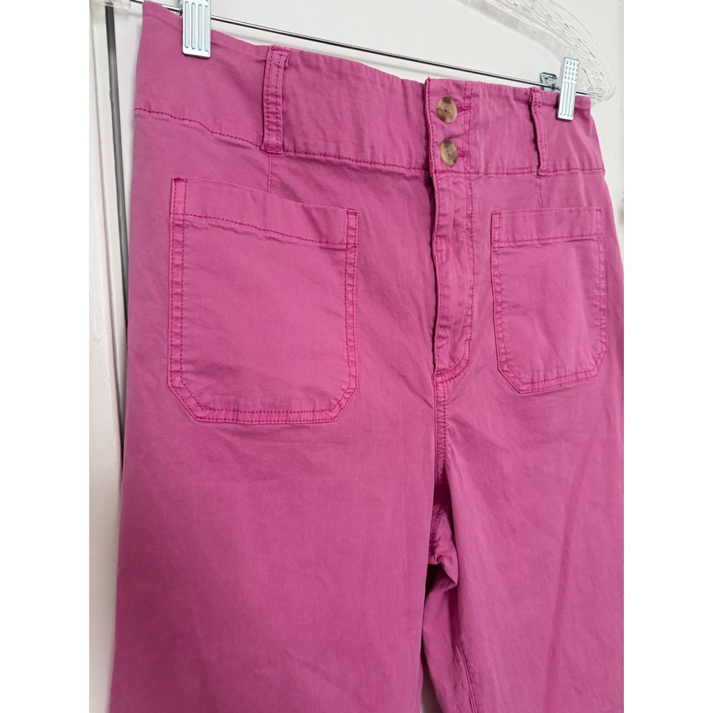 LC Lauren Conrad Womens High Rise Wide Leg Utility Pants Pink Berry Size 12 - Picture 5 of 12